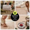 Koc plażowy piknikowy XXL z izolacją 200×200 cm – HyperMotion – beżowy, mandala boho 